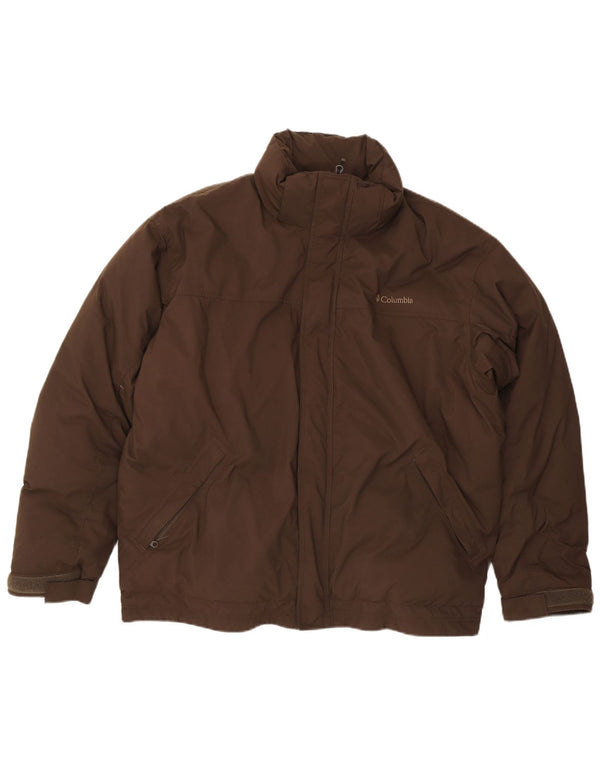 Columbia Veste matelassée coupe ample pour homme UK 42 XL Marron Nylon