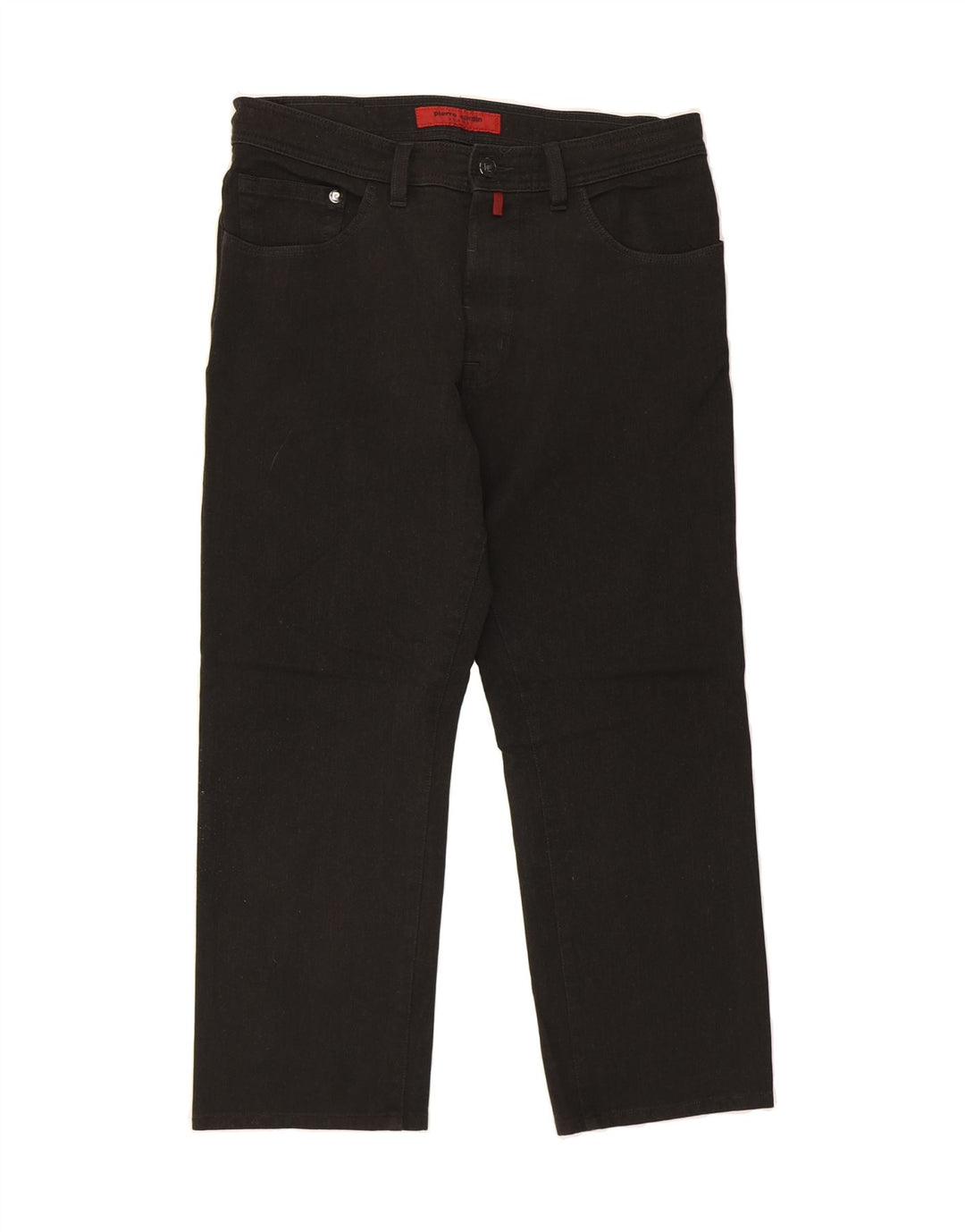 PIERRE CARDIN Mens Cropped Jeans W34 L25 Black Polyester Vintage Pierre Cardin and Second-Hand Pierre Cardin from Messina Hembry 