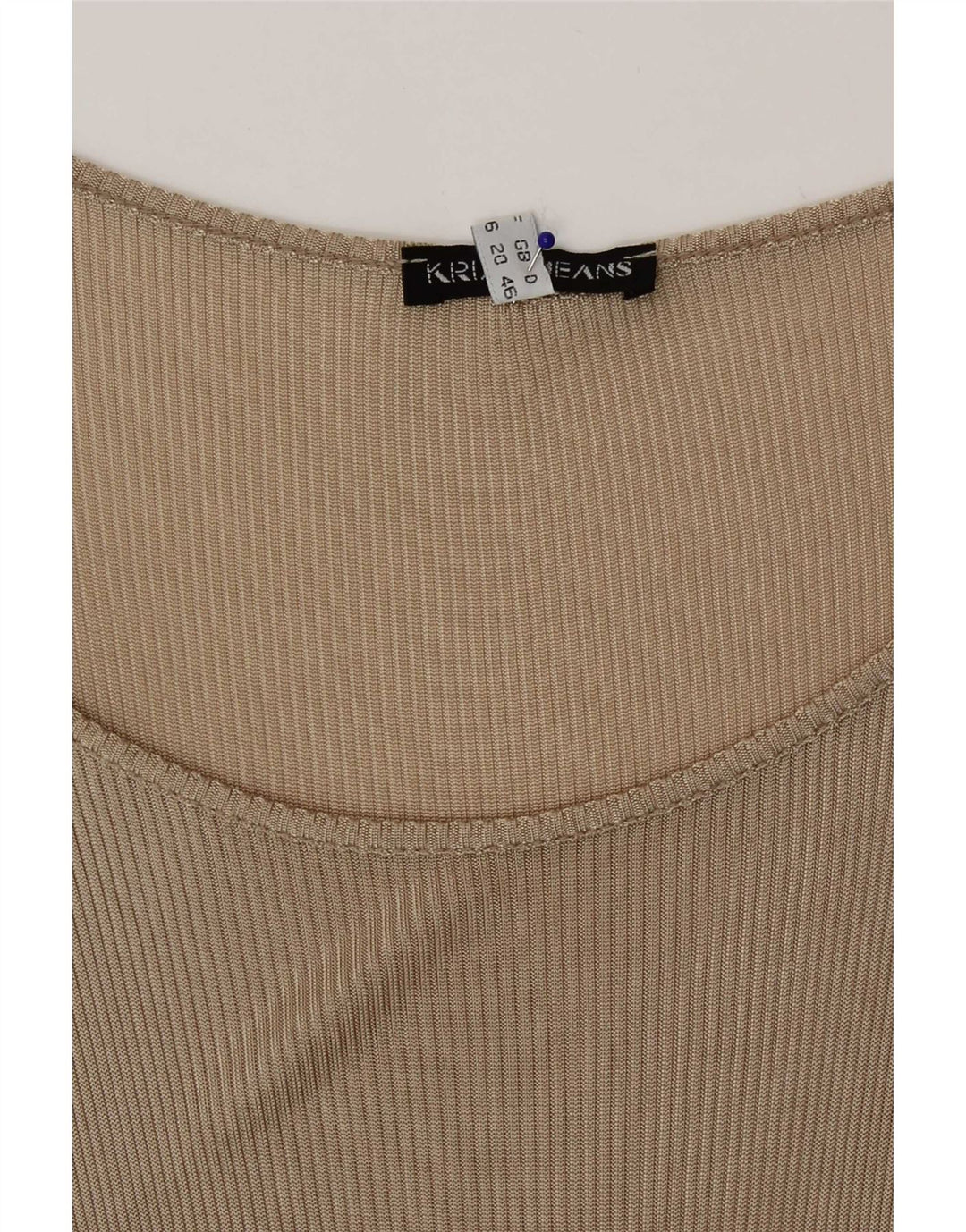 Krizia Womens Vest Top UK 20 2XL Beige