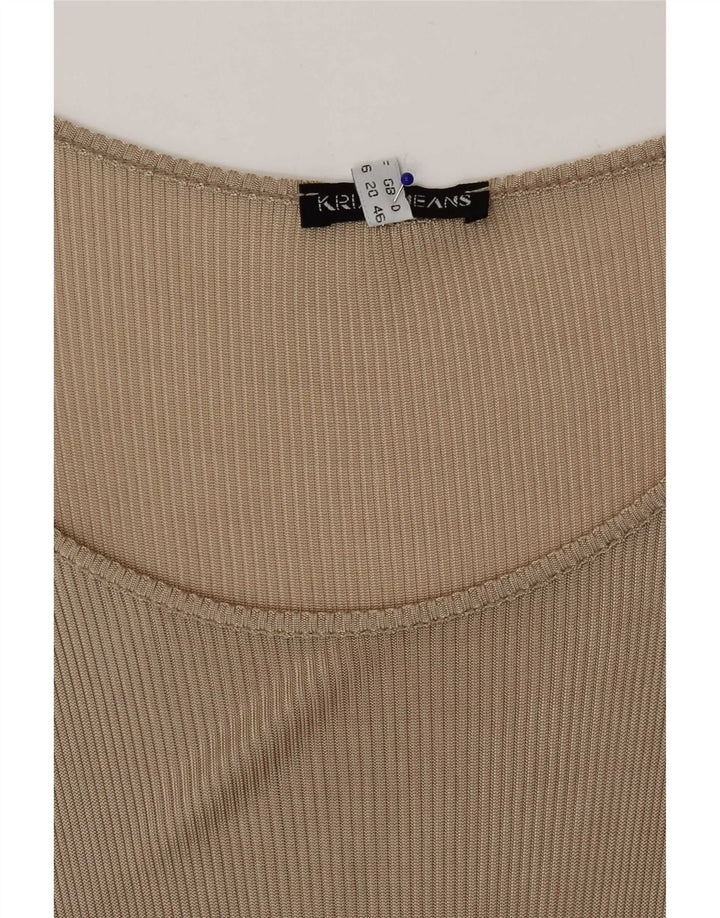 Krizia Womens Vest Top UK 20 2XL Beige