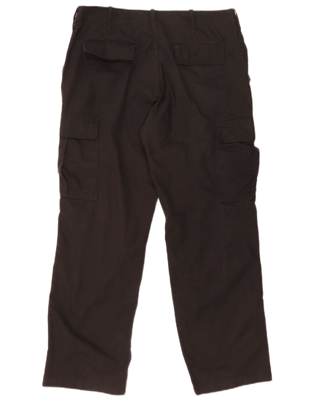 Vintage Herre Straight Cargo Bukser Medium W36 L30 Sort