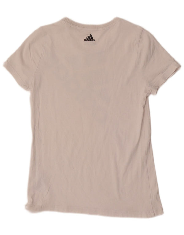 Γραφικό T-Shirt Adidas Boys Top 14-15 ετών Λευκό βαμβακερό