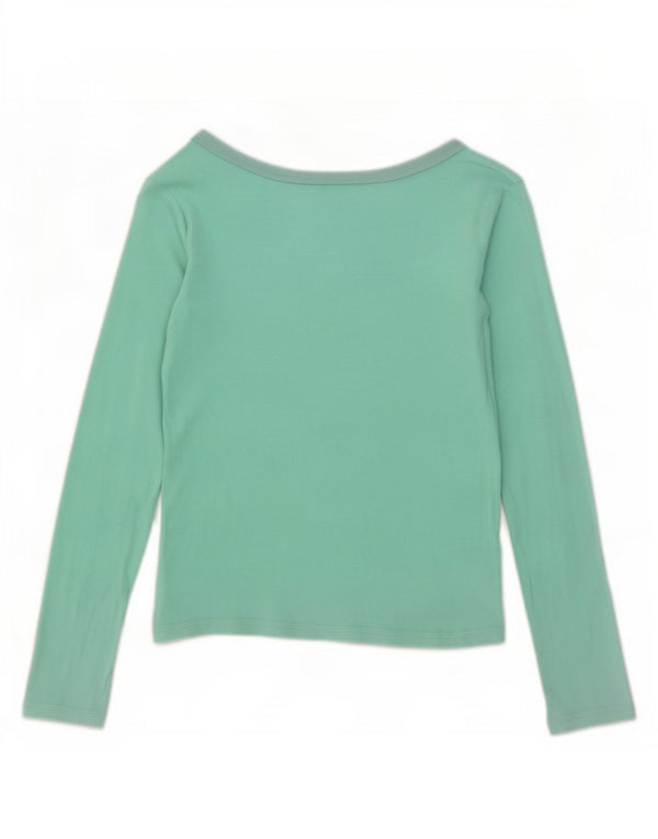 Marks & Spencer Haut à manches longues et épaules dénudées pour femme UK 14 Vert moyen