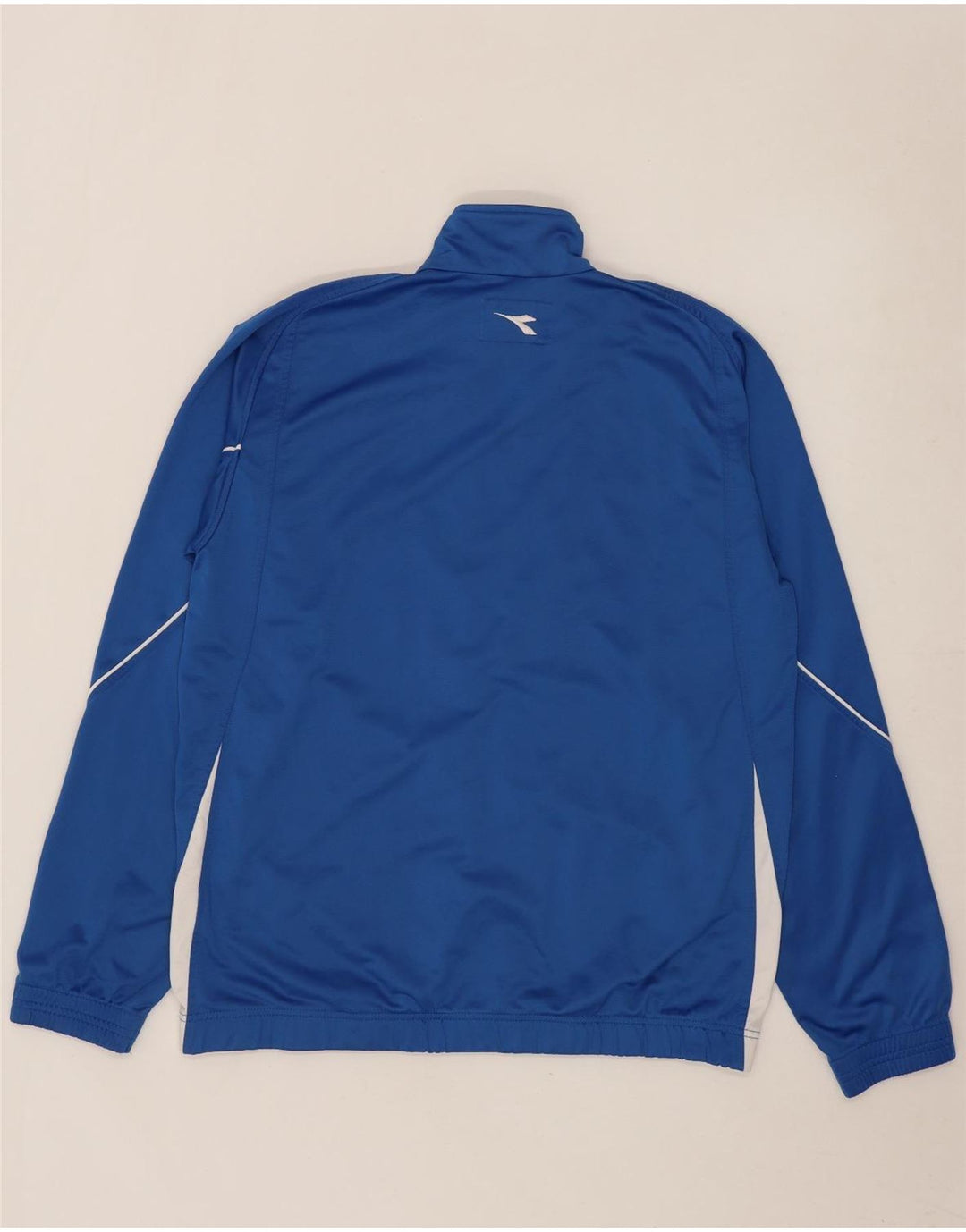 Diadora Mens Graphic Tracksuit Top Jacket Large Blue Colourblock Polyester