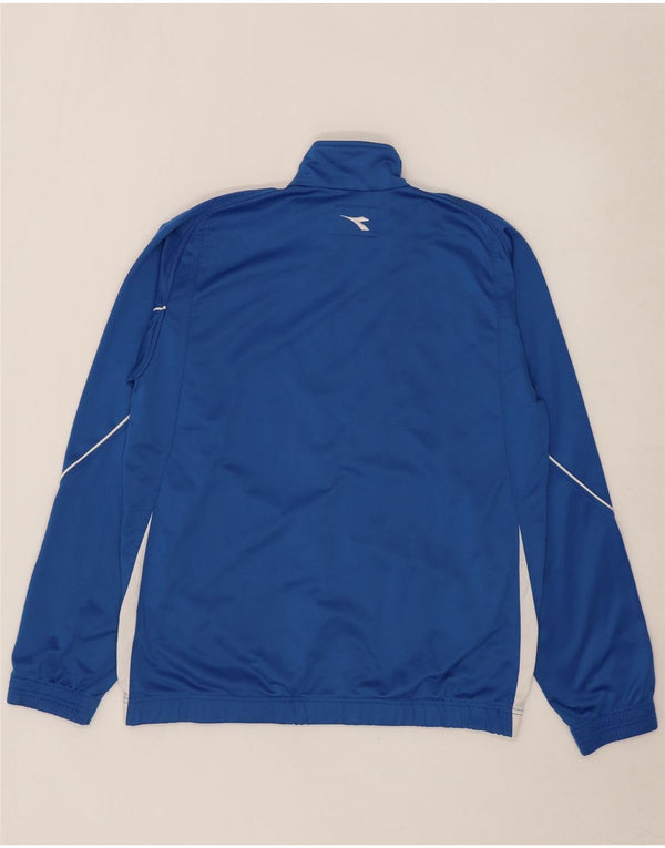 Diadora Mens Graphic Tracksuit Top Jacket Large Blue Colourblock Polyester