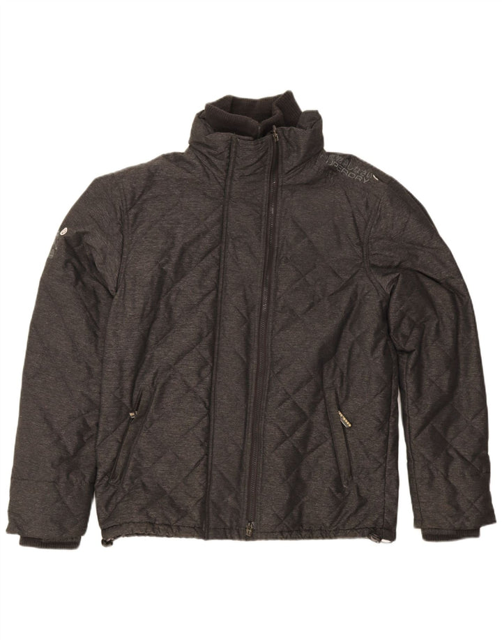 Superdry Womens Windcheater Windbreaker Jacket UK 18 XL Grey Nylon