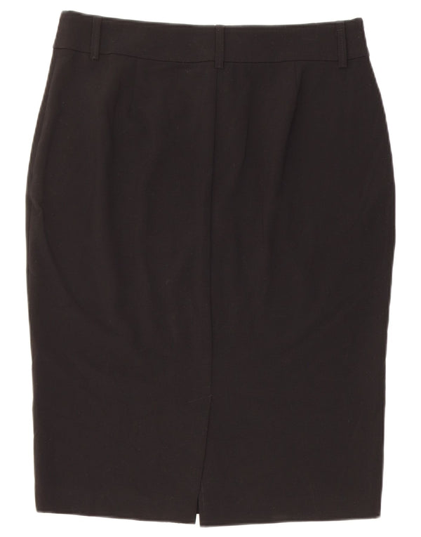Marks & Spencer Damen Bleistiftrock UK 12 Medium W30 Schwarz Polyester