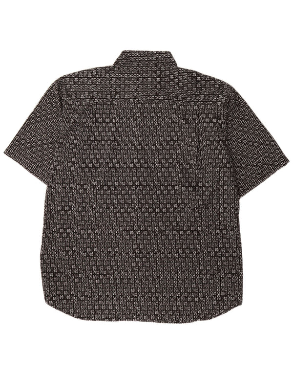 Canda Kortærmet Herreskjorte XL Sort Geometrisk Polyester