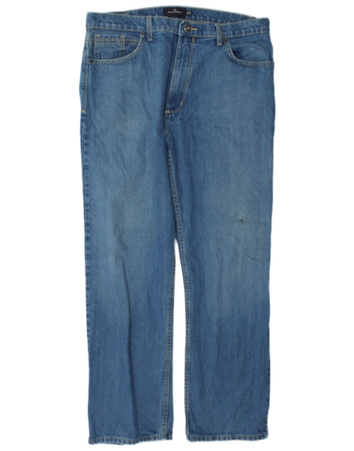 Marks & Spencer Herren Blue Harbor Straight Jeans W36 L31 Blaue Baumwolle