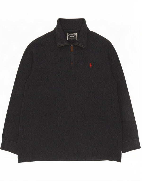 Polo Ralph Lauren Herren-Sweatshirt mit Reißverschluss, XL, graue Baumwolle