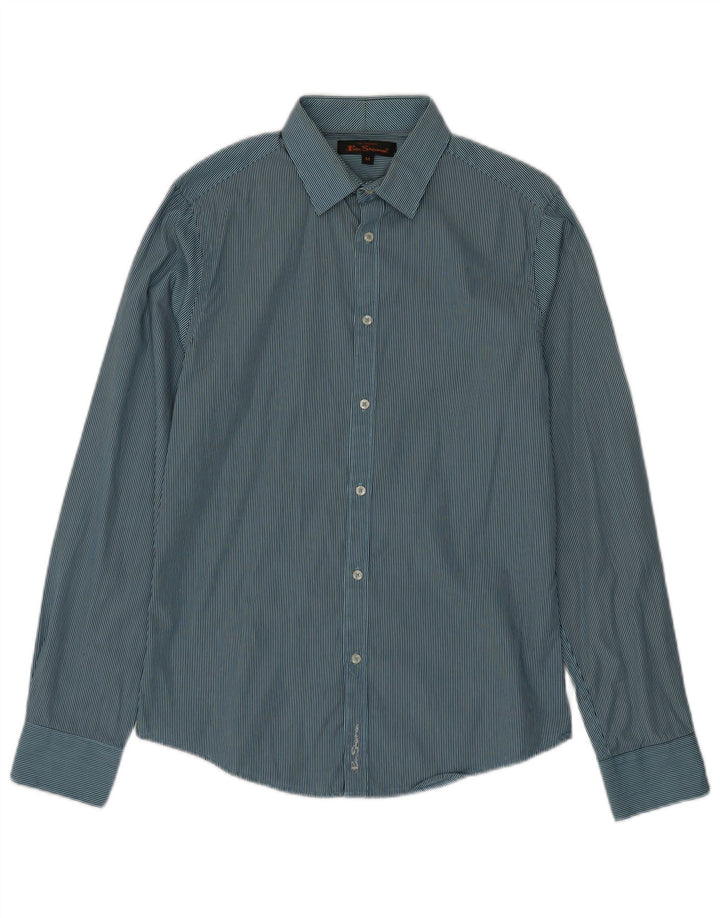 BEN SHERMAN Mens Shirt Medium Blue Pinstripe Cotton Vintage Ben Sherman and Second-Hand Ben Sherman from Messina Hembry 