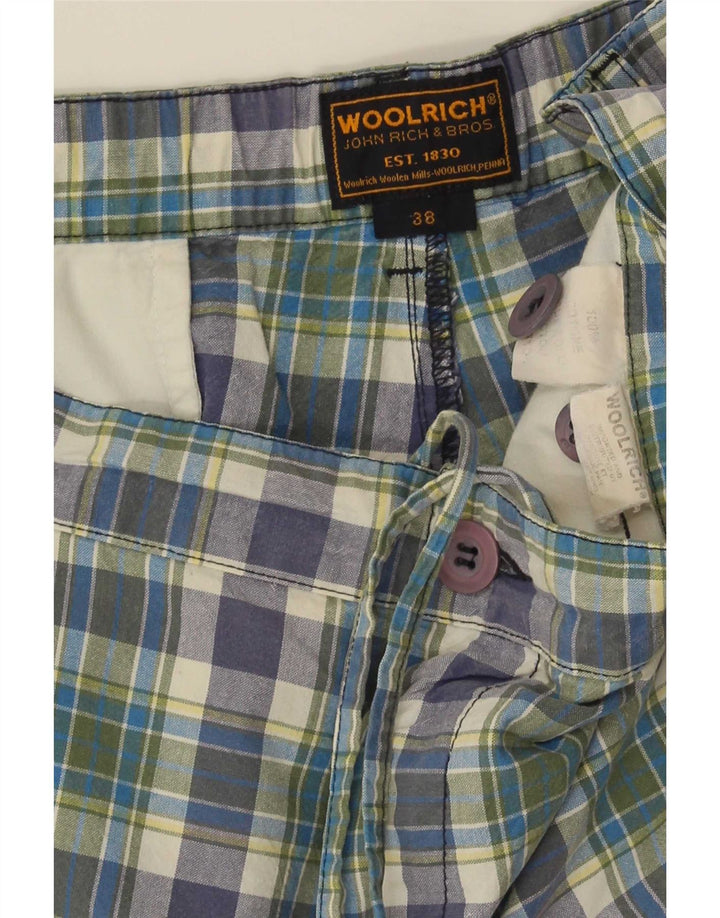 Woolrich Mens Regular Chino Shorts W38 XL Multicoloured Plaid Cotton