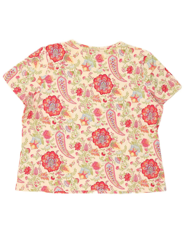 Lands End Camiseta extragrande para mujer UK 18/20 XL Paisley multicolor
