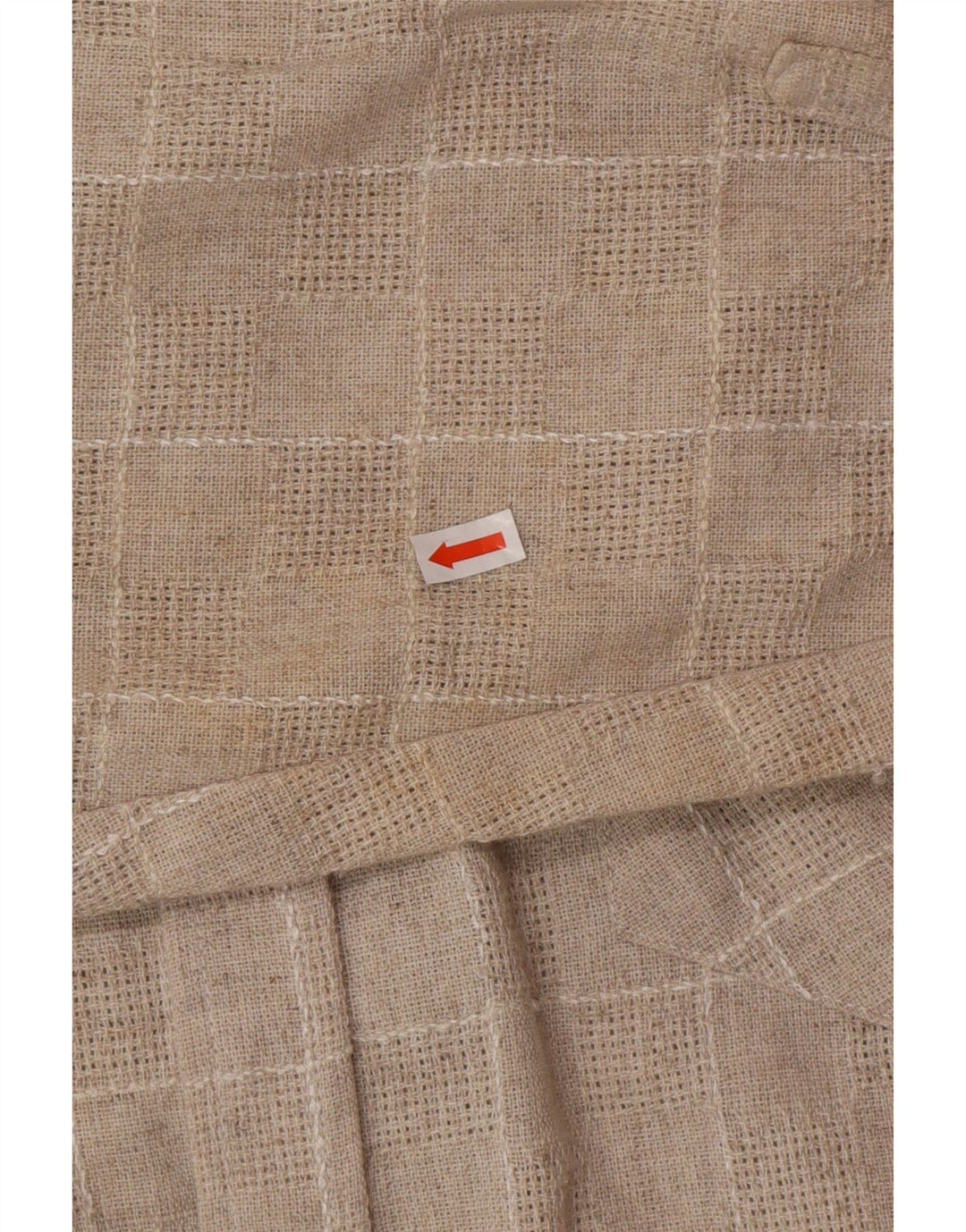 VINTAGE Mens Shirt 2XL Beige Check