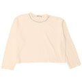 Zara Womens Crop Oversize Top Manches Longues UK 14 Moyen Blanc