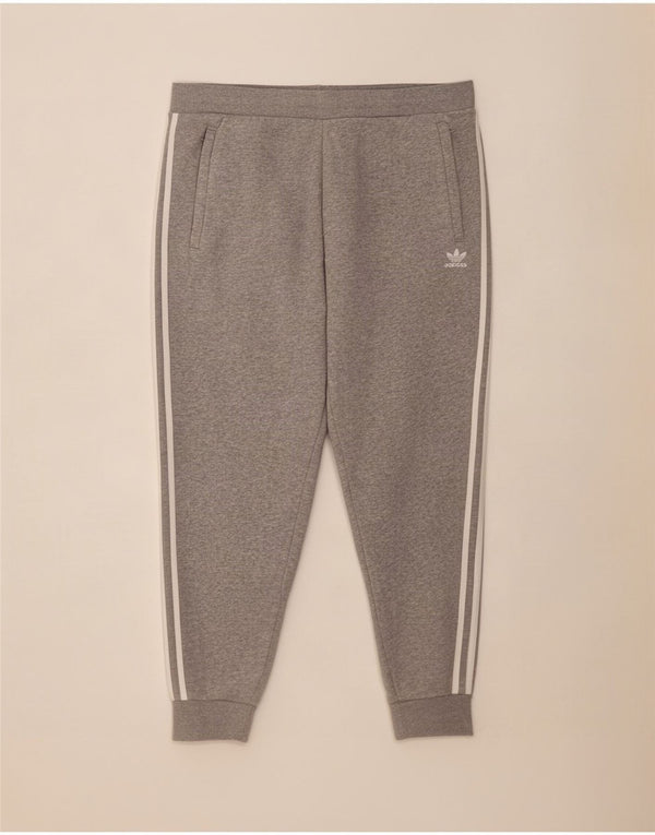 Adidas Pantalon de survêtement pour femme Joggers UK 18 XL Gris Coton