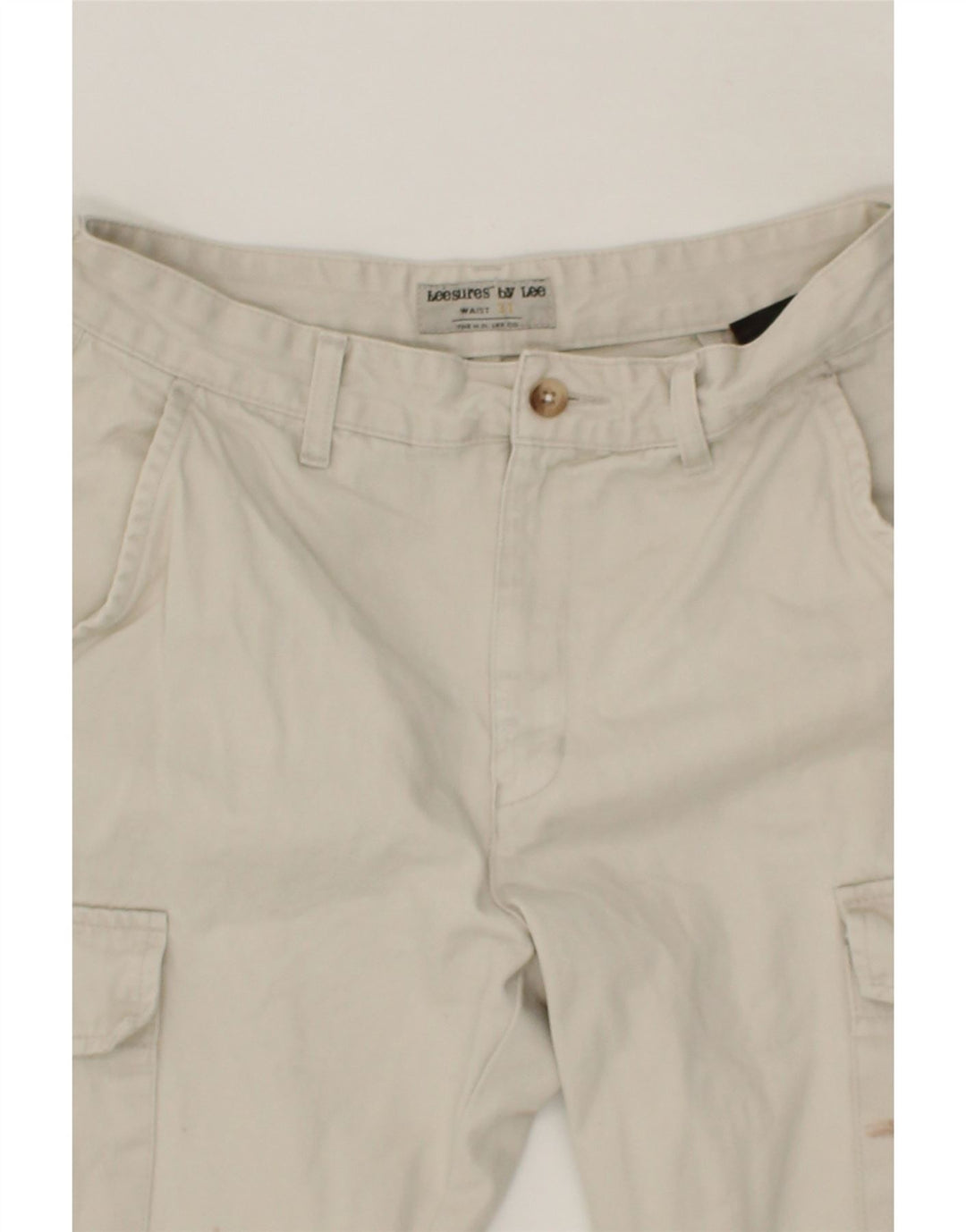 LEE Womens Straight Cargo Trousers W28 L29 Off White Cotton Vintage Lee and Second-Hand Lee from Messina Hembry 
