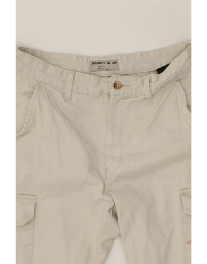 LEE Womens Straight Cargo Trousers W28 L29 Off White Cotton Vintage Lee and Second-Hand Lee from Messina Hembry 