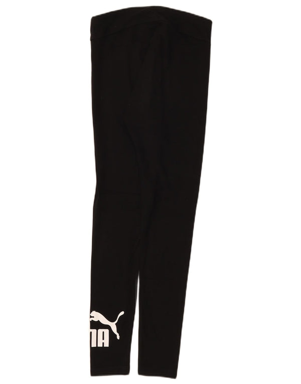 Puma Damen Graphic Leggings UK 8 Small Schwarz