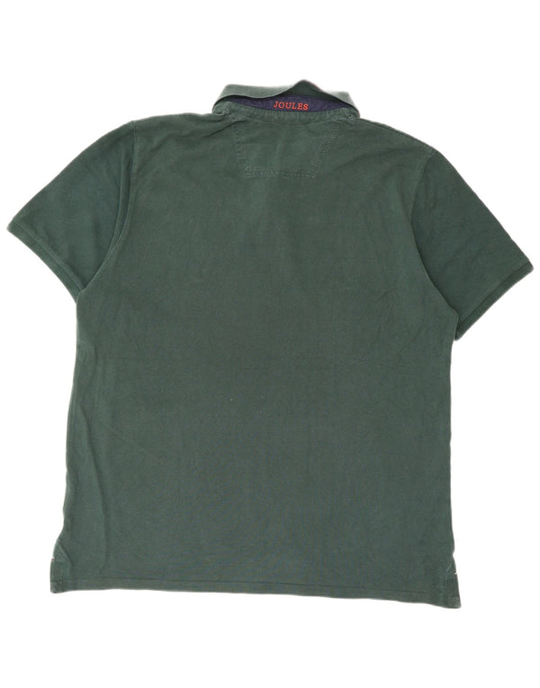 Joules Mens Classic Fit Polo Shirt Large Green Cotton