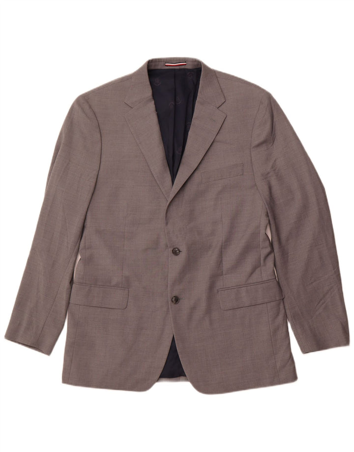 Tommy Hilfiger Mens Longline 2 Button Blazer Jacket EU 42 XL Grey Wool