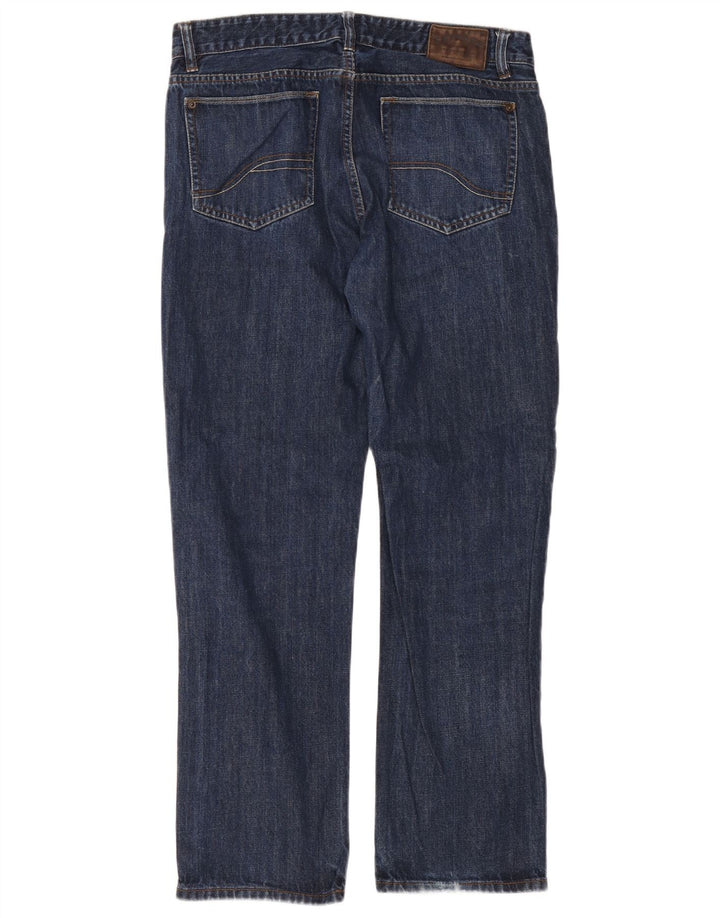 Fat Face Mens Straight Jeans W34 L30 Navy Blue Cotton