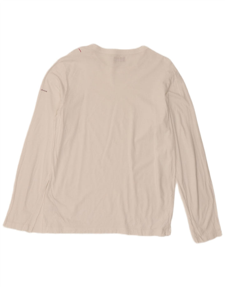 Guess Mens Slim Fit Top Long Sleeve XL White Cotton