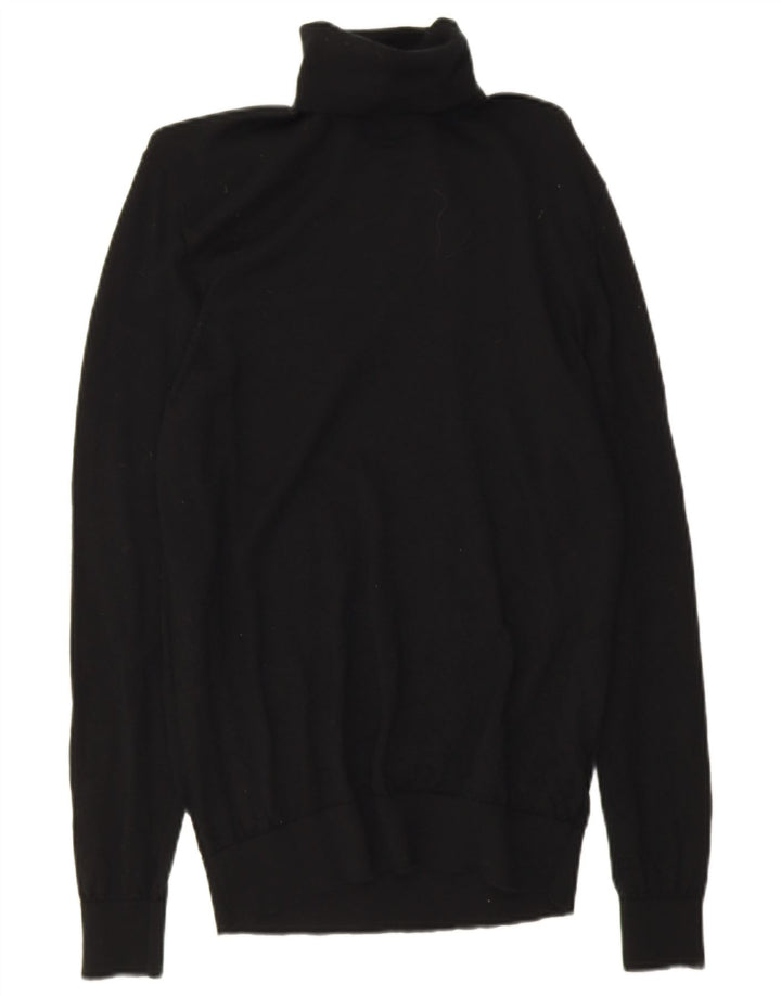 Marks & Spencer Mens Autograph Roll Neck Jumper Sweater Medium Black