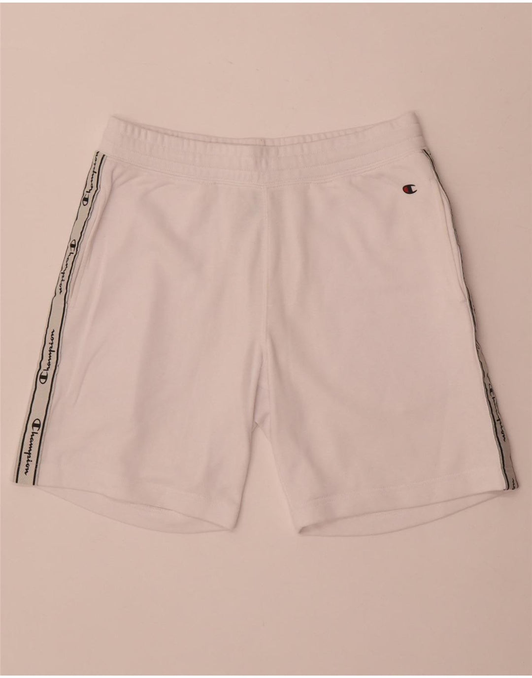 Pantaloncini sportivi grafici da uomo Champion in cotone bianco medio