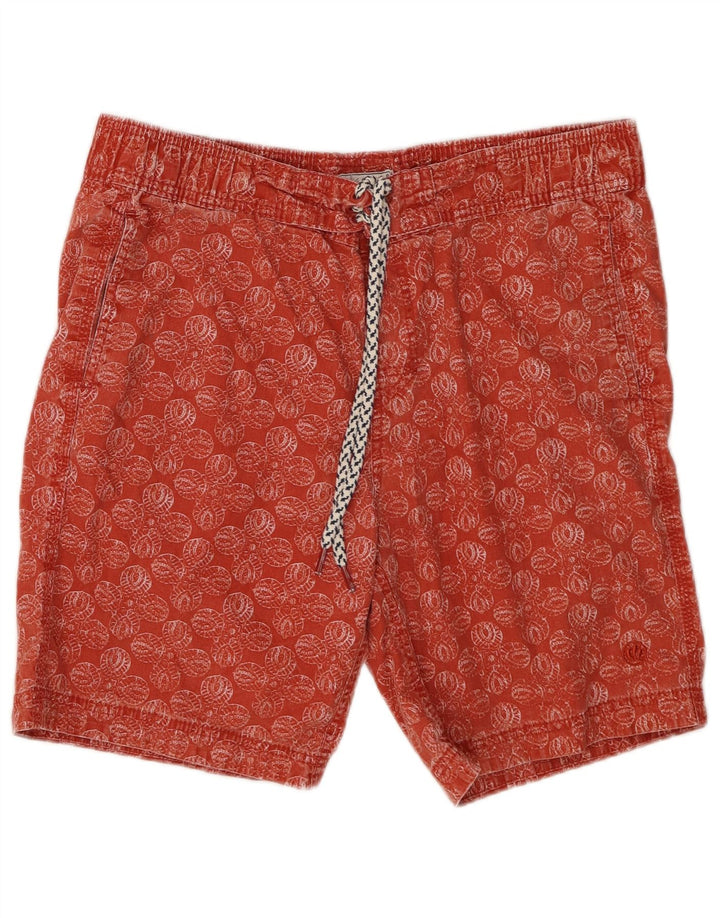 Fat Face Mens Swimming Shorts Medium Orange Floral Cotton