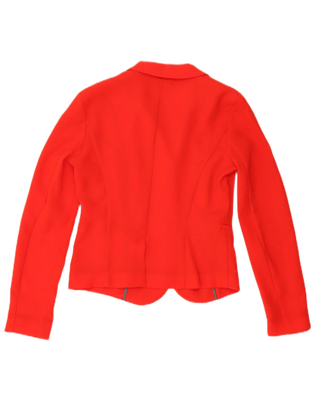 Sisley Dame 4 Button Blazer Jacket UK 10 Small Orange Polyester