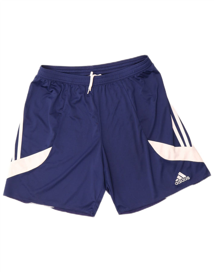 Adidas Mens Climalite Sport Shorts Large Navy Blue Colourblock Polyester