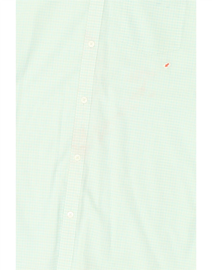 CALVIN KLEIN Mens NON - IRON Shirt Medium Blue Check Cotton | Vintage Calvin Klein | Thrift | Second-Hand Calvin Klein | Used Clothing | Messina Hembry 