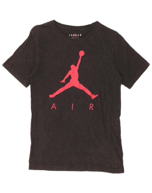 Jordan Boys Graphic T-Shirt Top 12-13 ετών μεγάλο μαύρο βαμβακερό