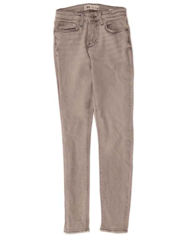 Женские джинсы скинни Zara EU 36 XS W26 L27 Серые 80-е