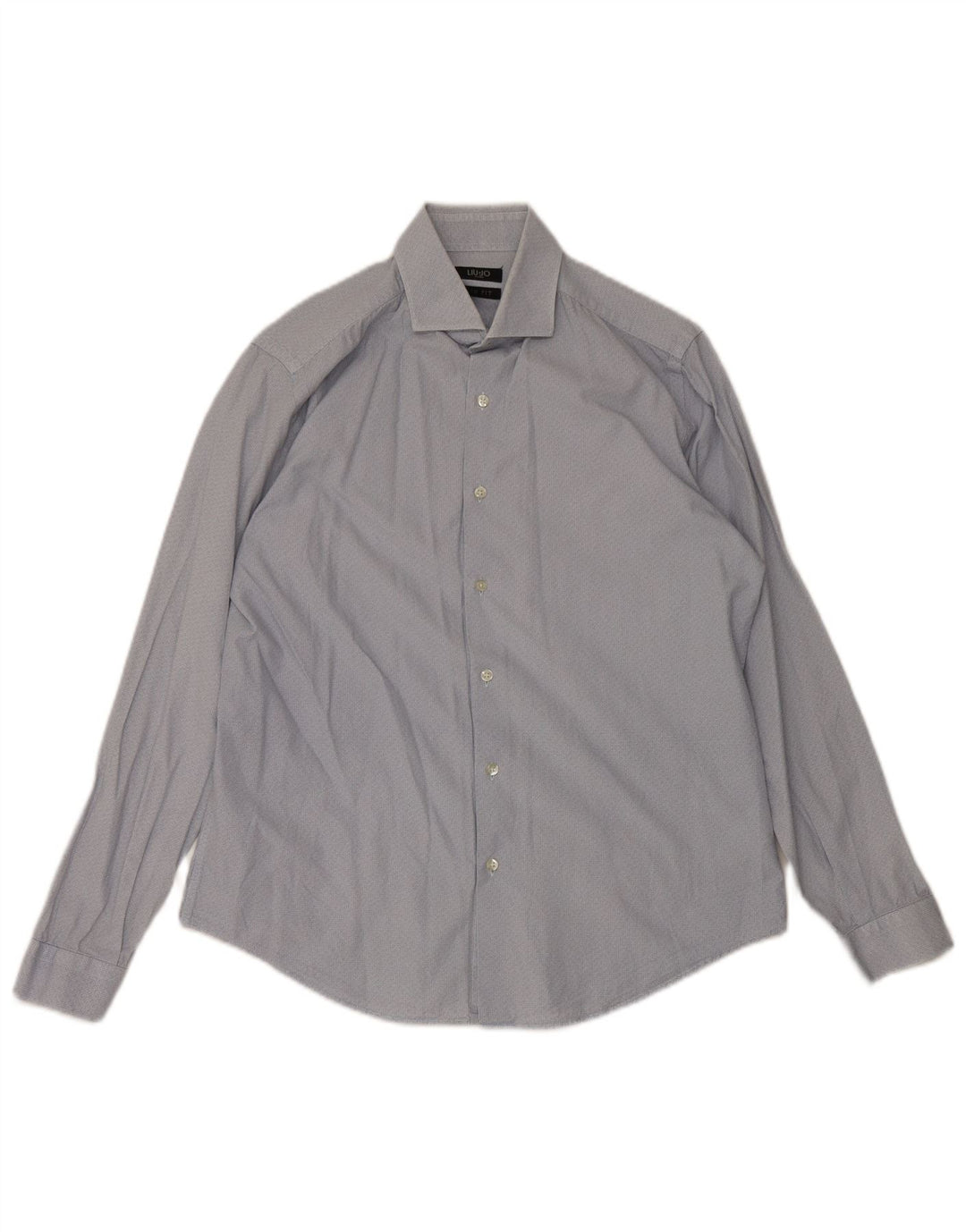 Liu Jo Mens Slim Fit Shirt Size 40 Medium Blue Geometric Cotton