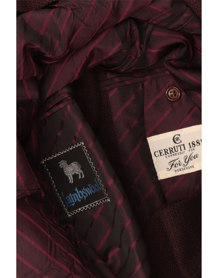 Cerruti 1881 Veste blazer 2 boutons pour homme UK 40 Large laine d'agneau marron