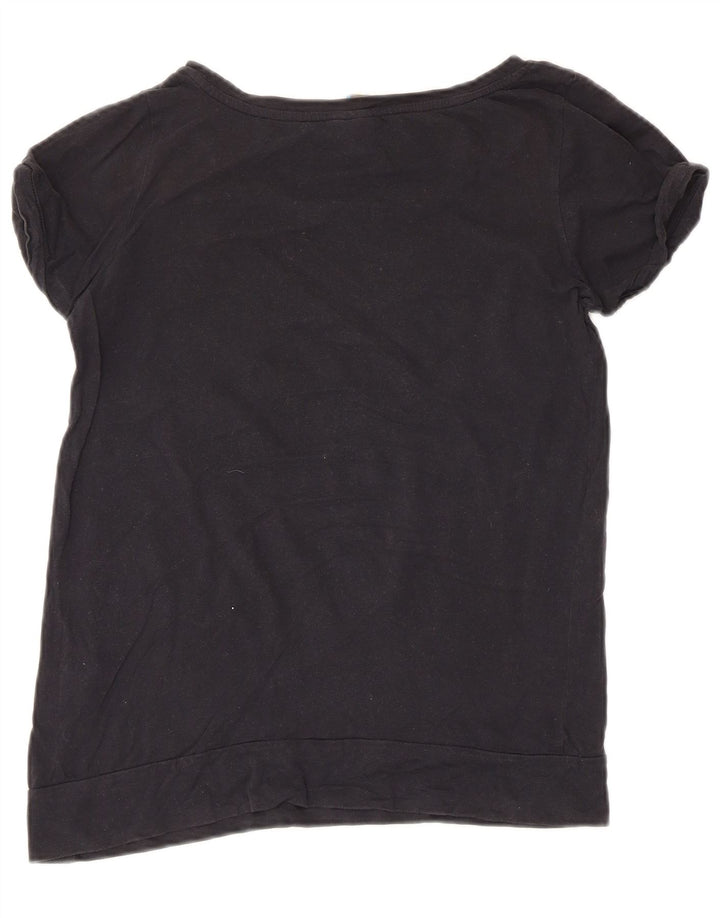 Roxy Womens Graphic T-Shirt Top UK 12 Medium Schwarz