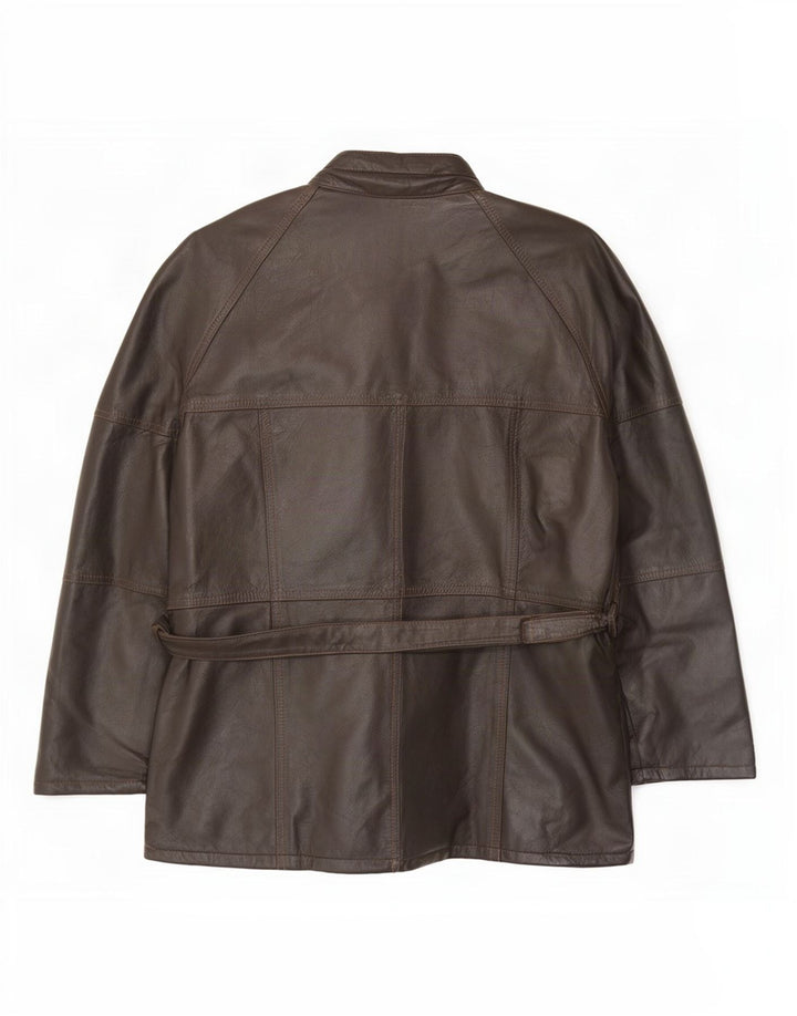 Vintage Mens Leather Jacket UK 40 Large Brown
