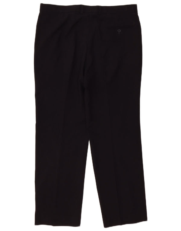 Gerade Herren-Chinohose von Marks & Spencer, W36 L31, marineblaues Polyester