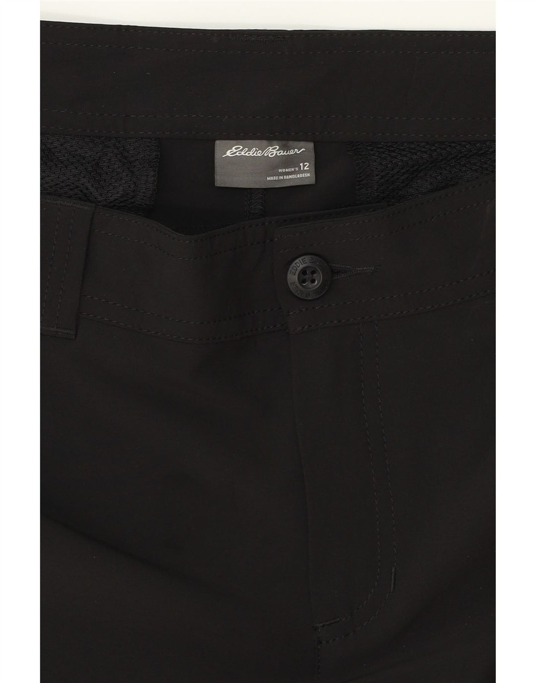 EDDIE BAUER Womens Chino Shorts US 12 Large W34  Black Polyester