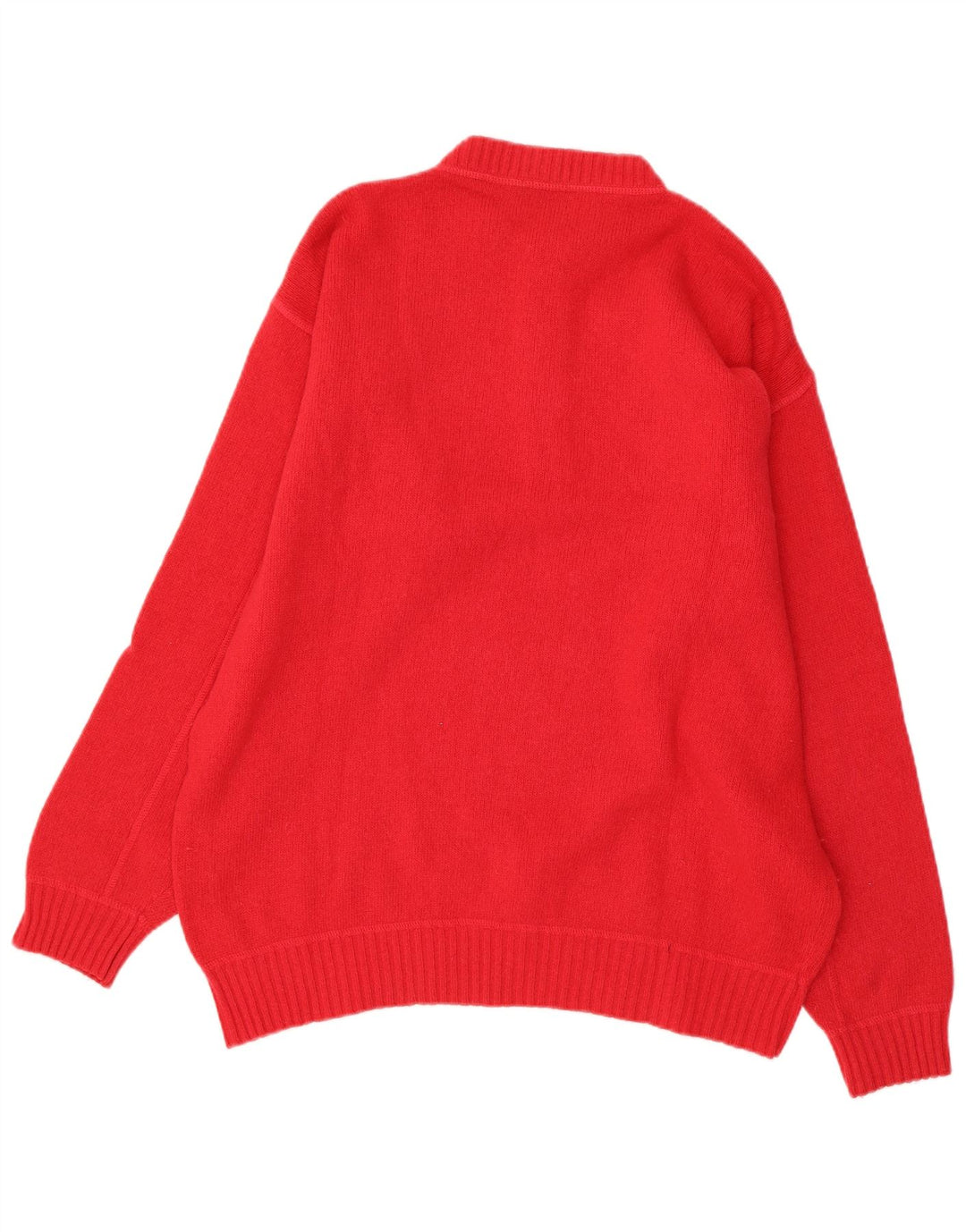 AMERICANINO Mens Graphic Crew Neck Jumper Sweater Large Red