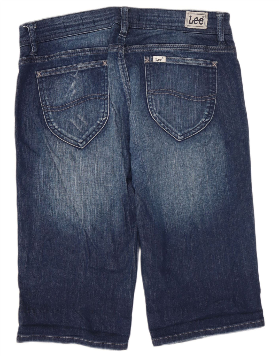 LEE Womens Denim Shorts US 11 Large W30  Blue Cotton