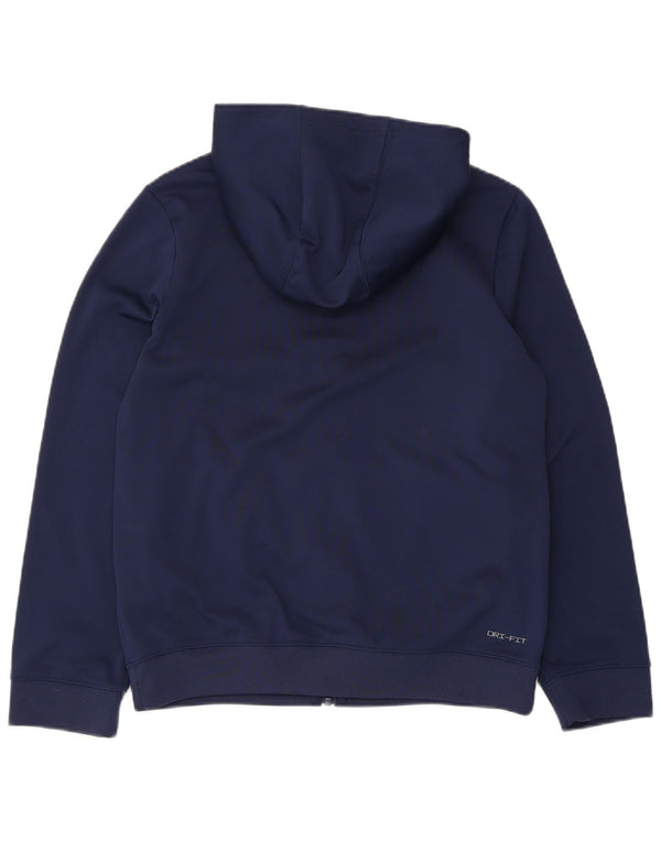 Nike Garçon Dri Fit Zip Sweat à capuche 13-14 ans XL Bleu marine Colourblock