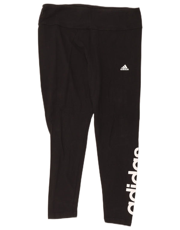 Женские леггинсы Adidas с рисунком UK 20/22 XL, черный хлопок