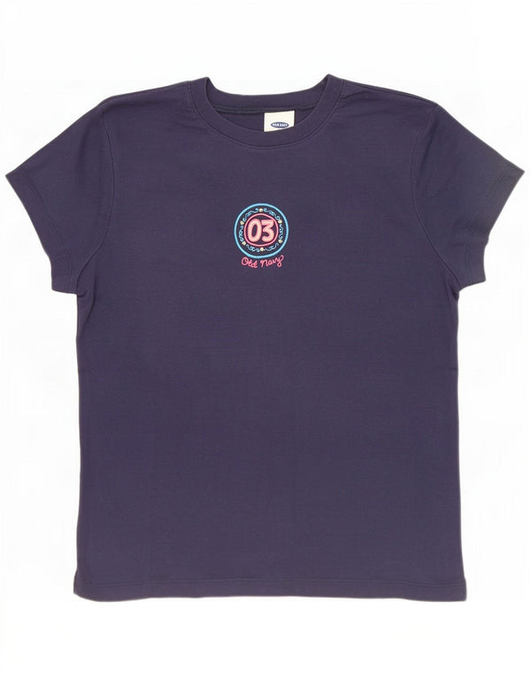 T-shirt grafica da donna Old Navy Top UK 14 grande cotone blu