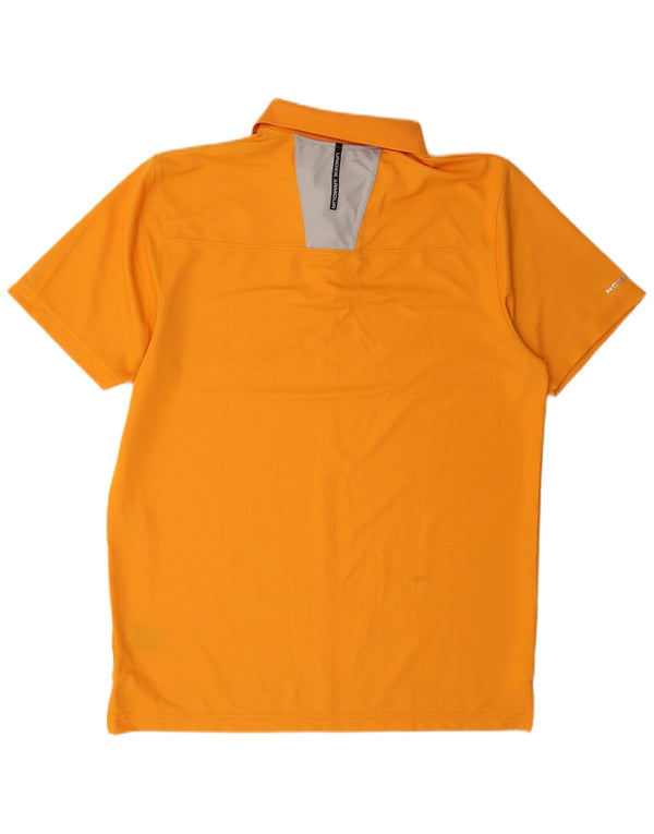 Under Armour Mens Polo Shirt Large Orange Polyester