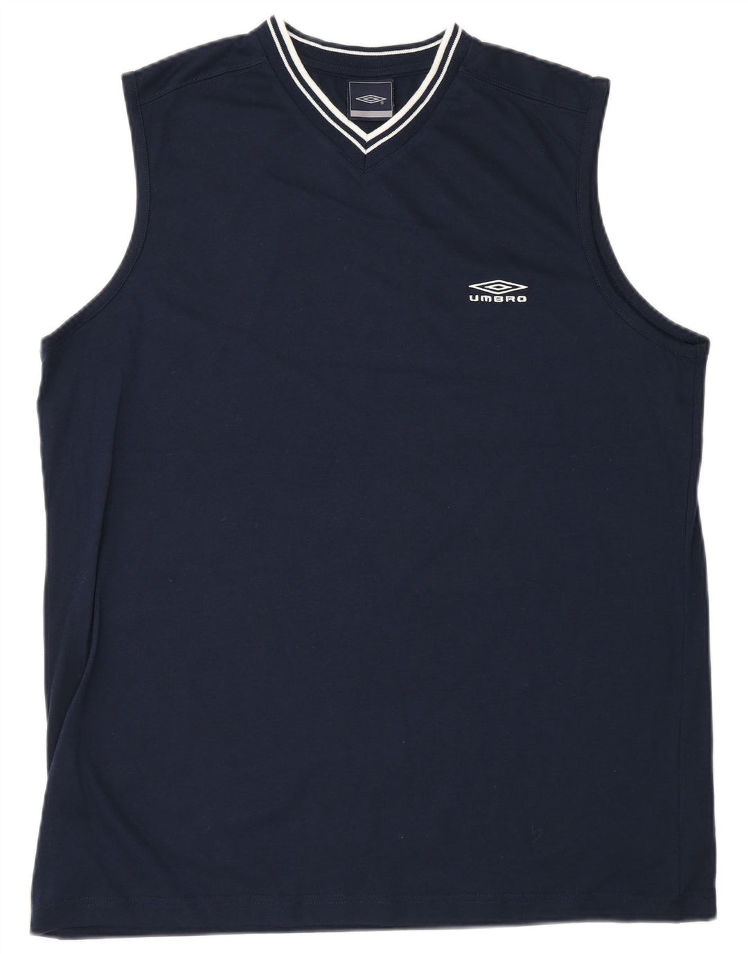 Umbro Mens T-Shirt Top XL Navy Blue Polyester