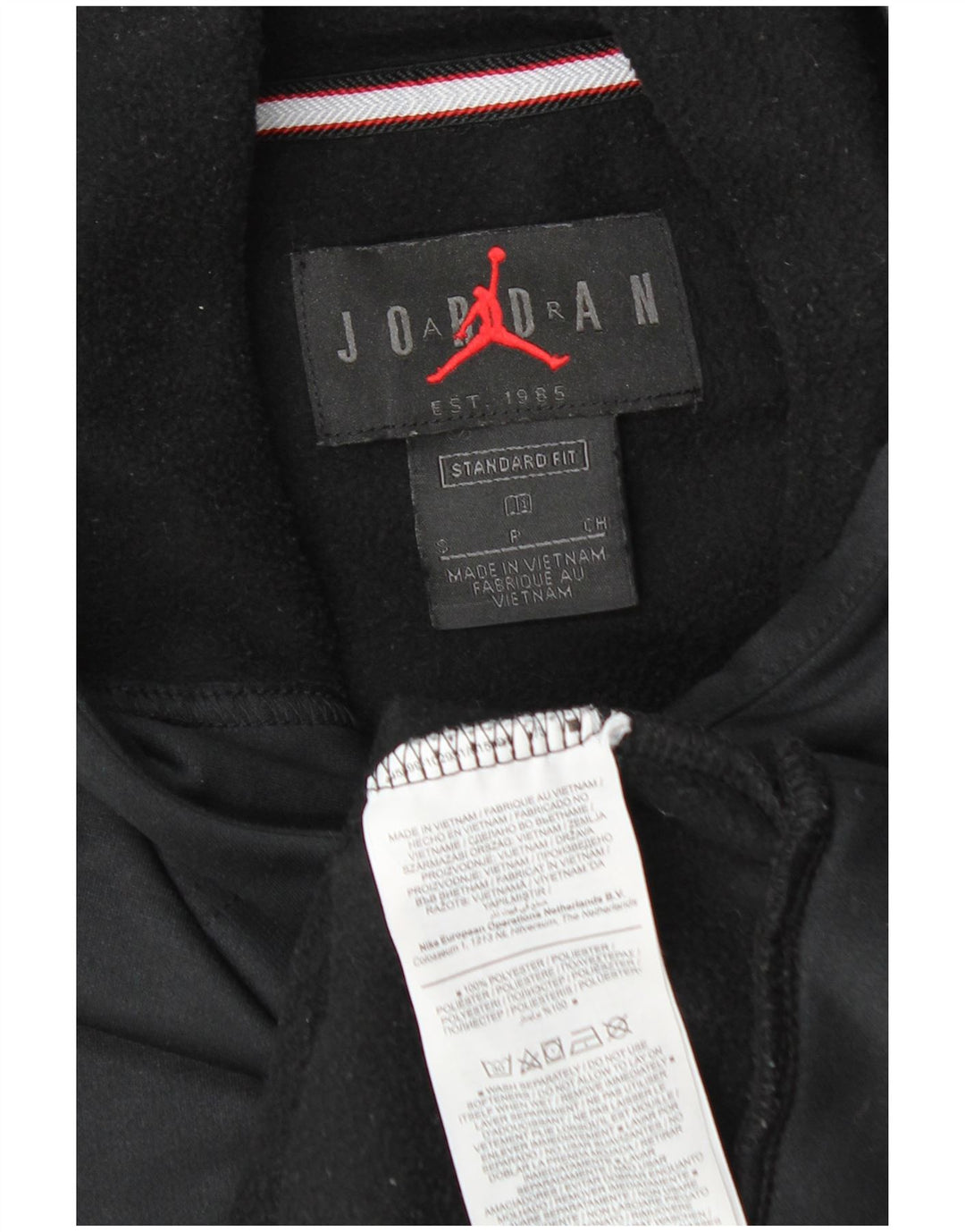 Jordan Mens Standard Fit Hoodie Jumper Small Black Polyester