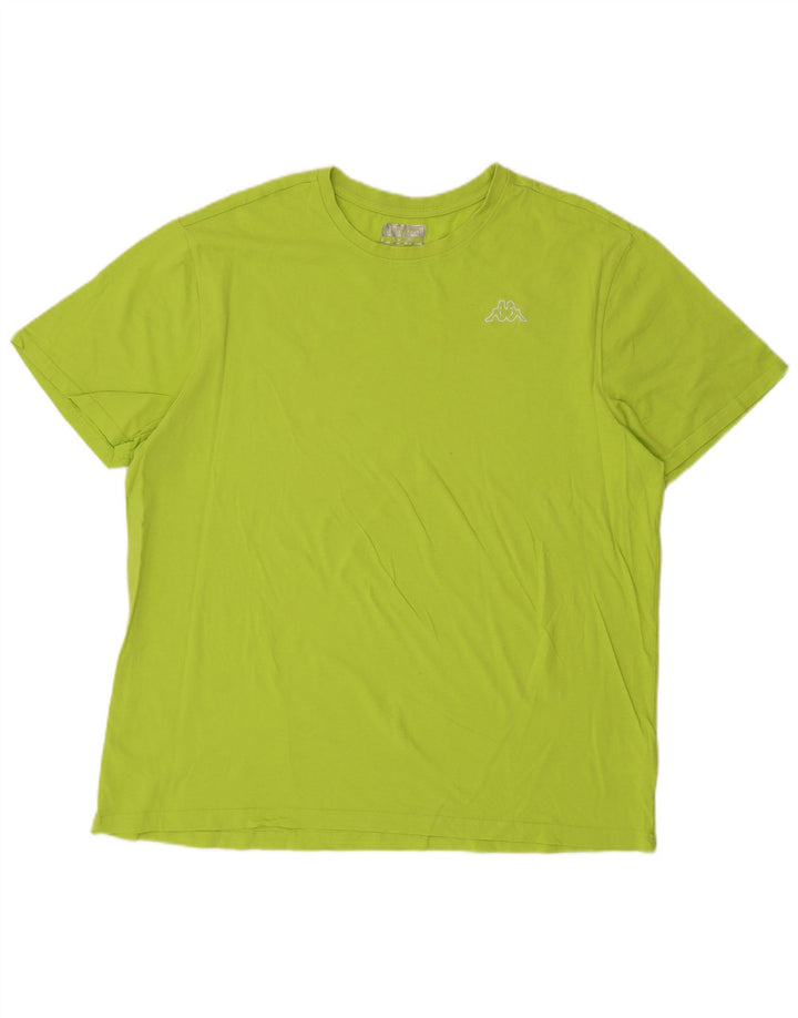 Kappa Herre T-Shirt Top 2XL Grøn Bomuld